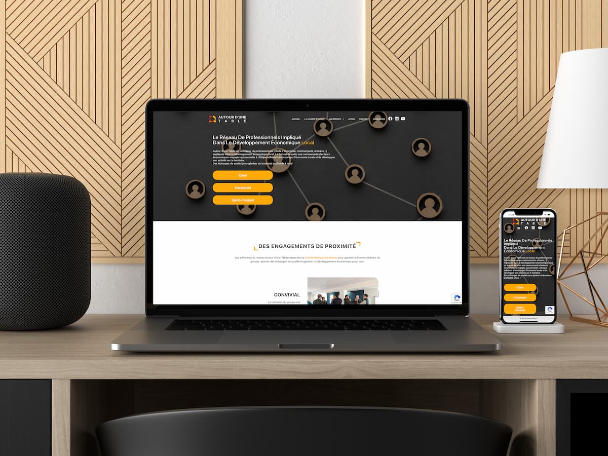 Création de site internet Autour d'une Table - Toile de com agence digitale caen